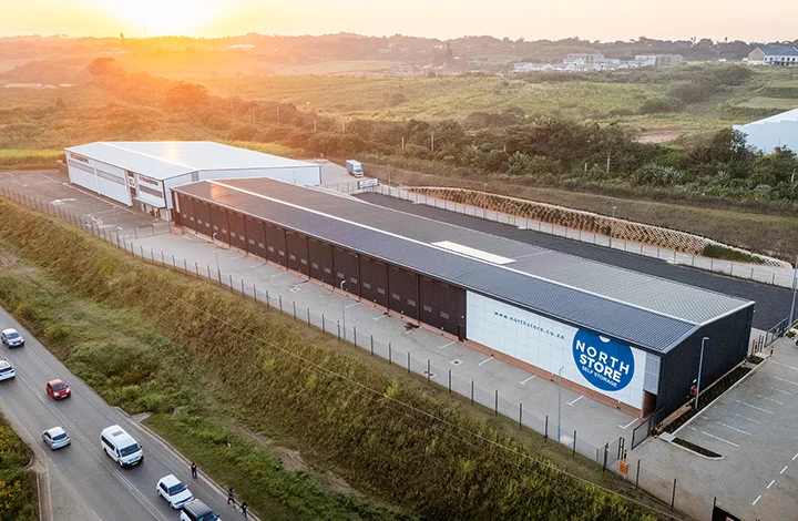 View over the R102 motorway at North Store with North Point Ballito in the background